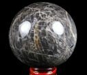 Polished Black Moonstone Sphere - Madagascar #78944-1